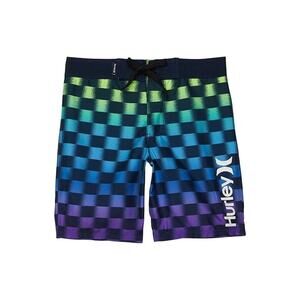 Hurley Kids Size 5 Boardshorts Swim Trunks Boys Checkered Black and colors
